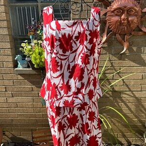 John Roberts Two Piece Floral Skirt Set